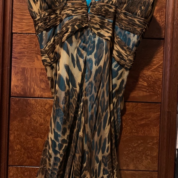Brand new cache leopard/turquoise beaded dress - Picture 5 of 12
